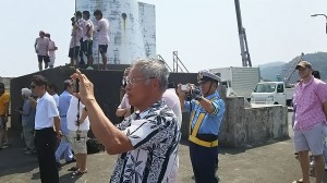 レースを観戦に来た大島の方々