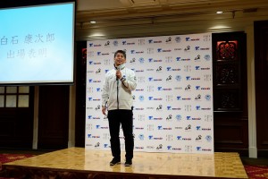 ヴァンデ グローブ出場を表明する白石康次郎さん（photo by Sachie Hamaya）