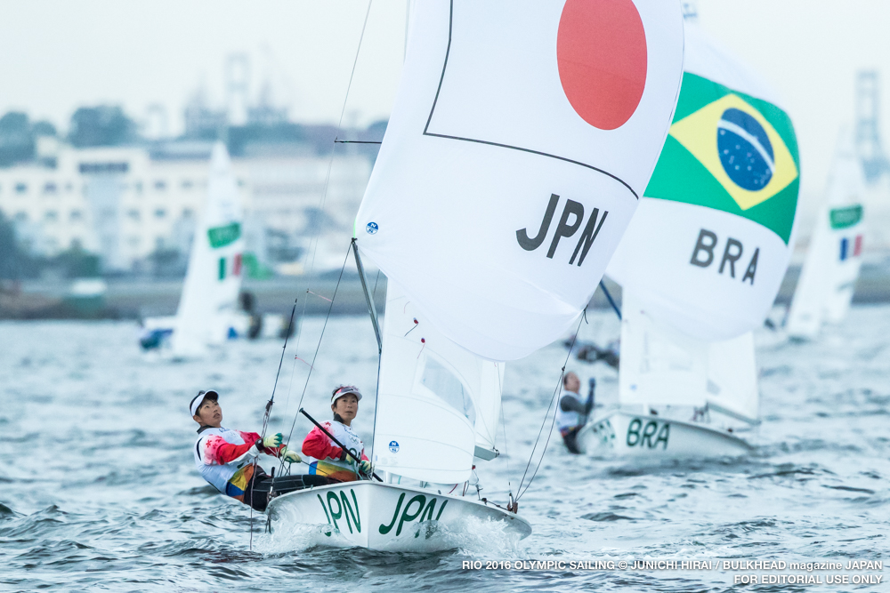 ヨット 日本セーリング連盟 Japan Sailing Federation Jsaf オリンピックセーリング競技 女子470級 吉田 吉岡組トップ