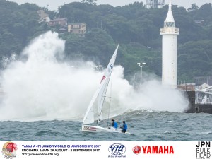 大会後半は台風15号の影響でタフなコンディションとなった