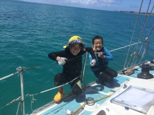 海のダイブ練習も、アカデミーの一貫です