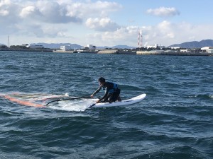 コンディションに合わせてセッティング中