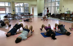 体幹トレーニングの様子